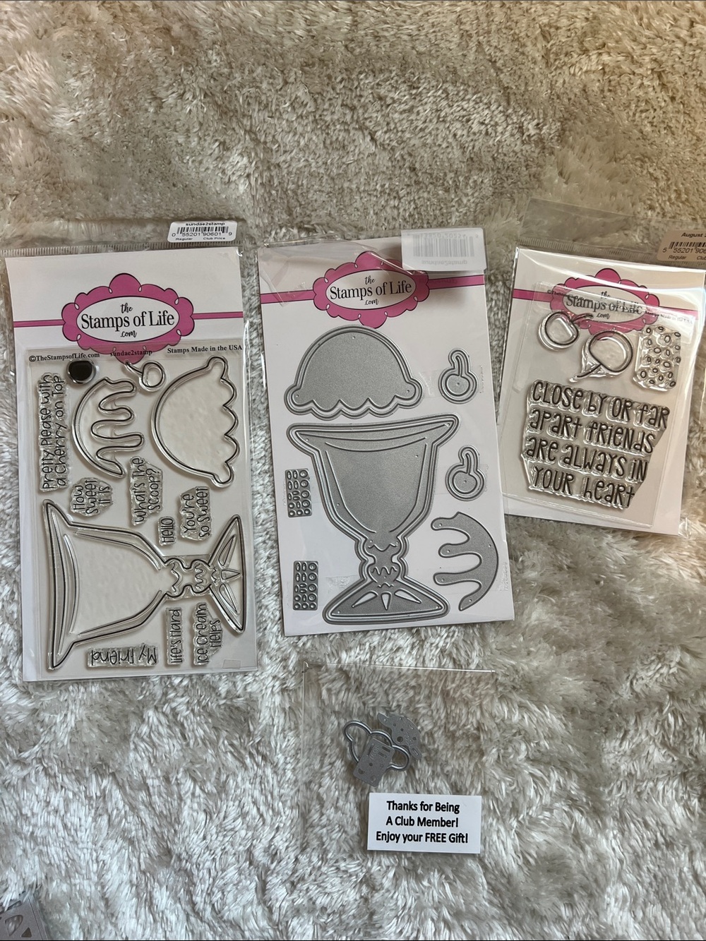 The Stamps of Life Sundae 2 Stamp Die and Card Kit - Picture 2 of 6